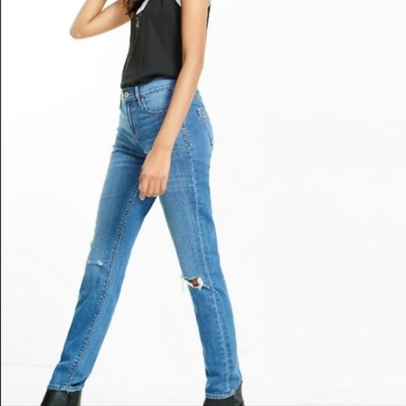 EXPRESS SKINNY DISTRESSED JEANS 2 and 4 - Picture 4 of 9